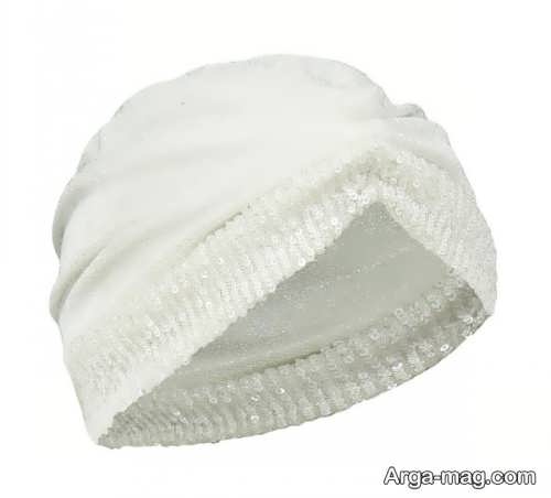 کلاه حجاب ساده و سفید 
