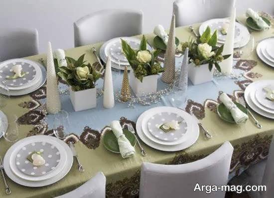 گالری لوکس و بینظیری از دیزاین و چیدمان میز ناهار خوری عروس
