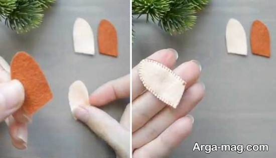 نمونه آموزش دوختن گاو نمدی