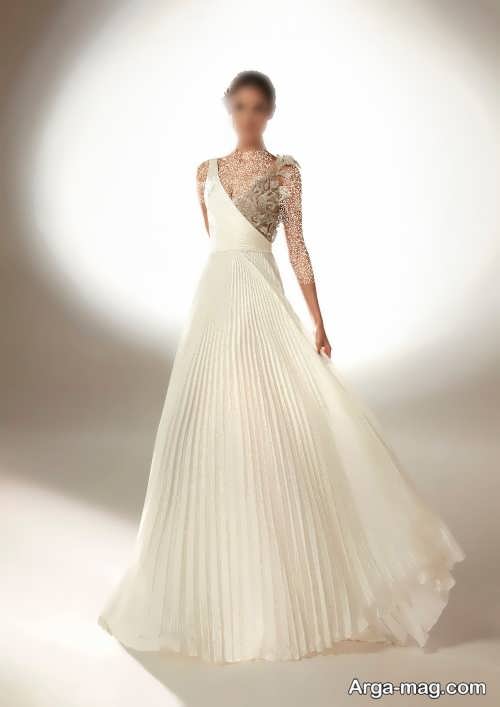 مدل لباس عروس کار شده 
