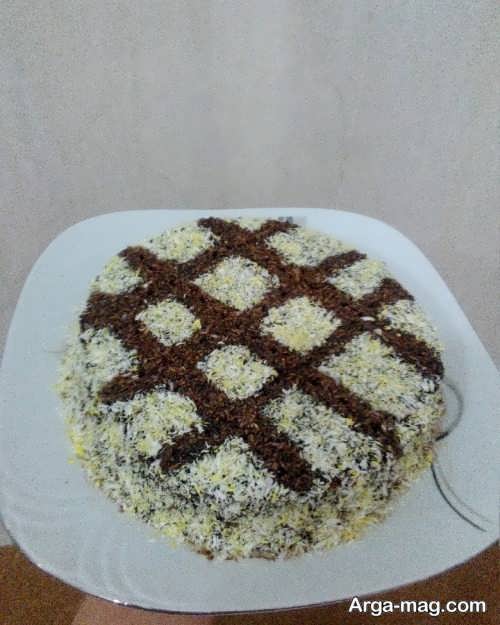مدل تزیینات کیک با پودر نارگیل 
