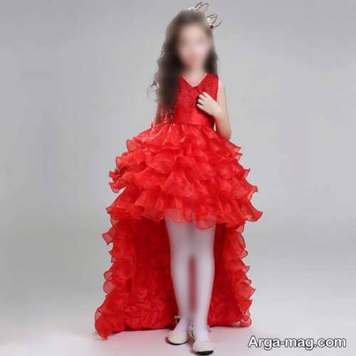 مدل لباس مجلسی قرمز تینیجر 