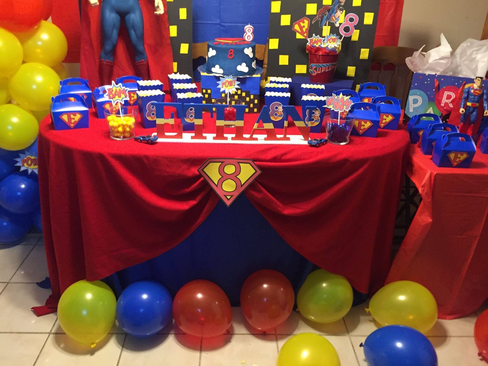دیزاین جشن تولد با استفاده از تم سوپرمن