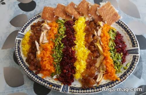 تزیینات مرصع پلو 