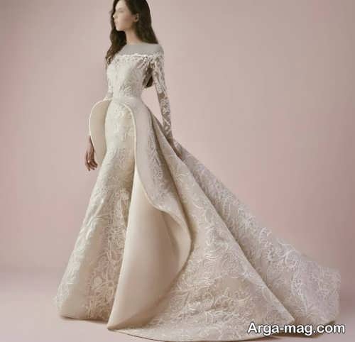 مدل لباس عروس کرمی و زیبا 
