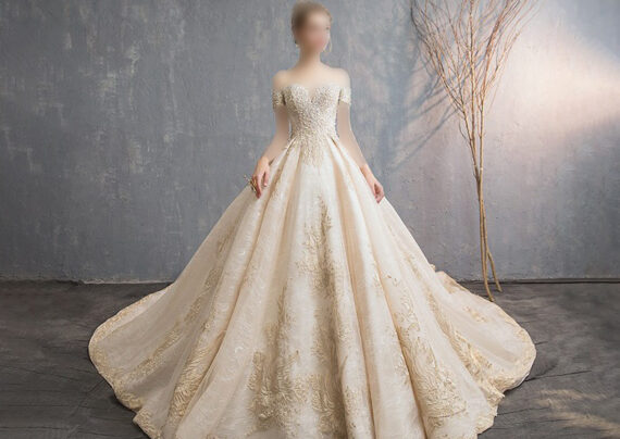 مدل لباس عروس کرمی