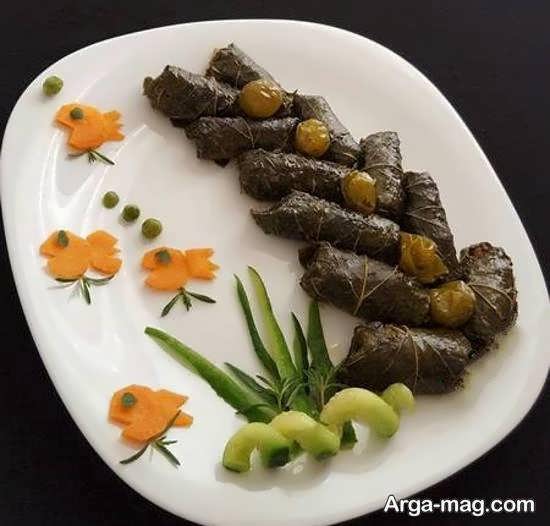  طرح های تو دل بروی تزیین دلمه برگ مو
