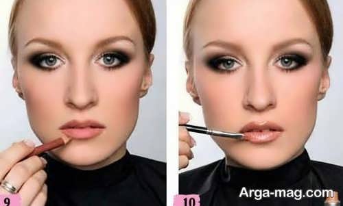 آرایش مات صورت با رژلب مات و طبیعی