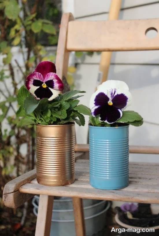 ایده های منحصر به فرد ساخت گلدان از قوطی کنسرو