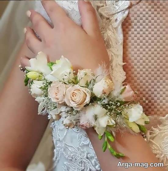 انواع الگوهای دستبند گل عروس