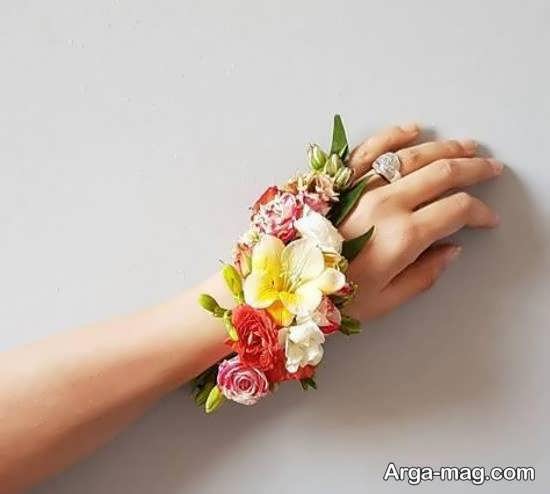 انواع الگوهای دوست داشتنی دستبند گل عروس