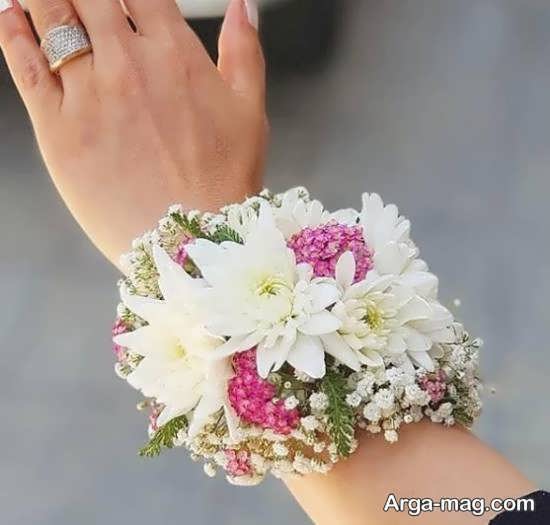 انواع الگوهای زیبای دستبند گل عروس