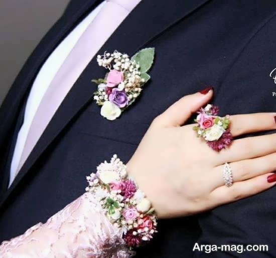انواع الگوهای جذاب دستبند گل عروس