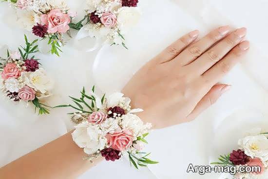 مدل دستبند گل عروس ترکیبی از چند گل