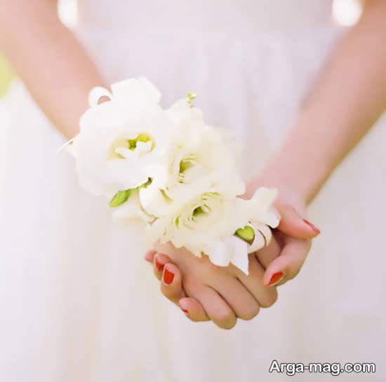 نمونه هایی فوق العاده زیبا از دستبند گل عروس