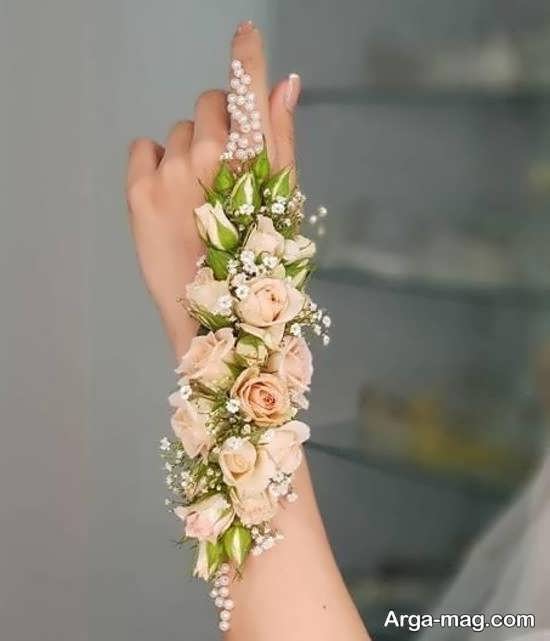 انواع مدل جدید دستبند گل عروس