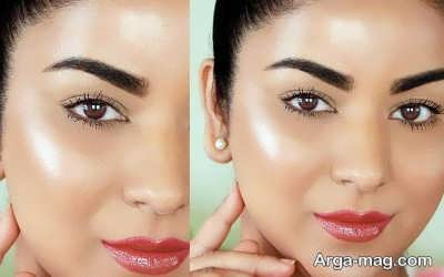 محل مناسب استفاده از هایلایتر برای برجسته نشان دادن گونه ها