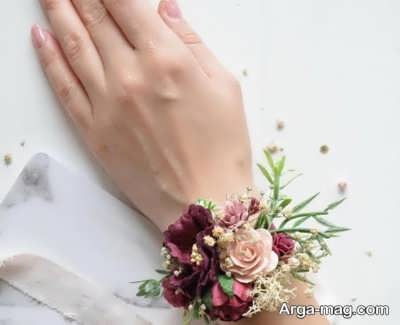 دستبند گل عروس 