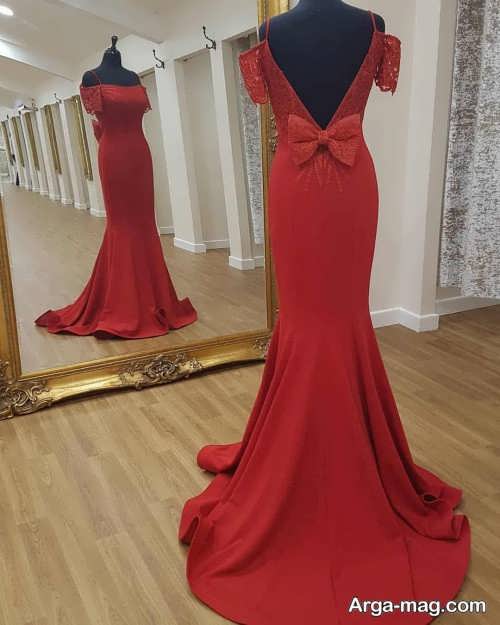 مدل لباس شب 2022 قرمز 