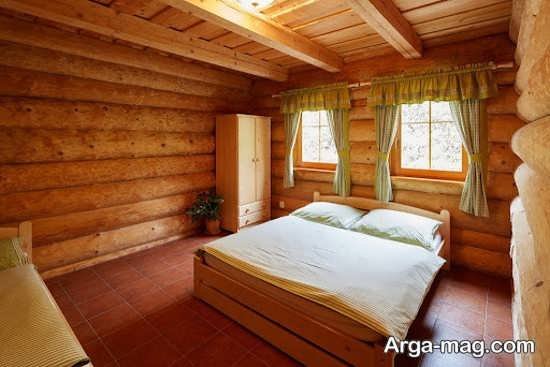 دیزاین داخلی اتاق خواب تمام چوب 