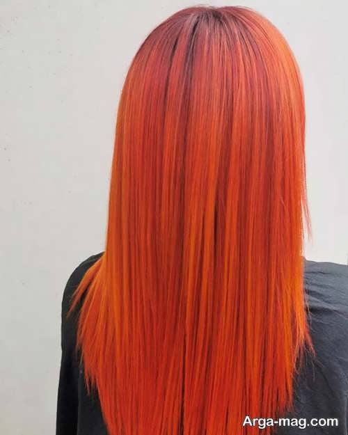 رنگ موی تیره نارنجی 