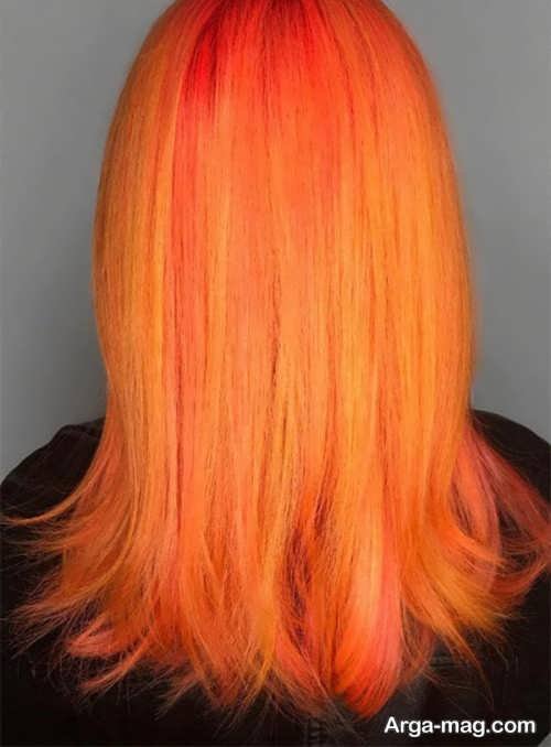 رنگ مو نارنجی روشن و خاص 
