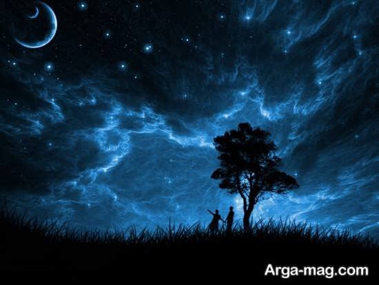 عکس زیبا از منظره شب های پر ستاره