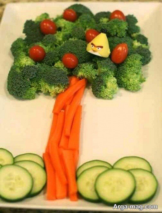 انواع متنوع تزیین سبزیجات برای کودک