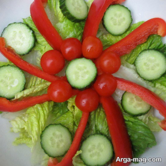 انواع زیبا تزیین سبزیجات برای کودک