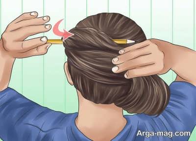 بستن موی دم اسبی بدون استفاده از کش 