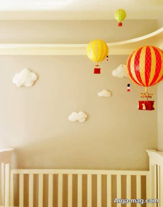 تزیین اتاق نوزاد با استفاده از بادکنک