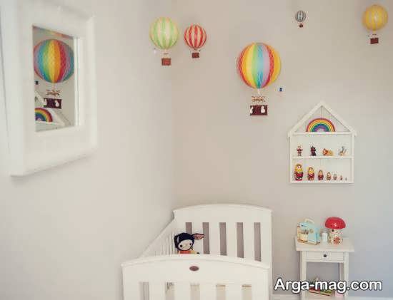 تزیین اتاق نوزاد با بادکنک