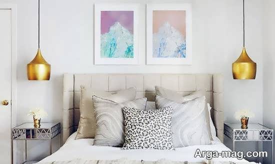 انواع نمونه های زیبای دیزاین دیوار بالای تخت خواب