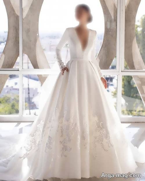 مدل لباس عروس 1401 آستین دار و خاص 