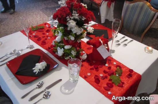 تزئینات رمانتیک میز ولنتاین