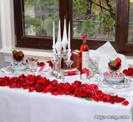 تزئینات عاشقانه میز ولنتاین