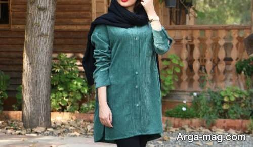 مانتو سبز کبریتی 