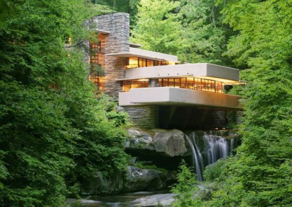 معماری خانه آبشار پنسیلوانیا