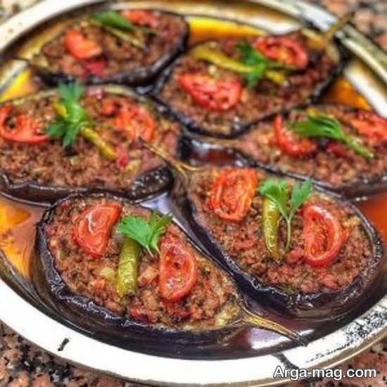 روش های برای تزئین دلمه بادمجان