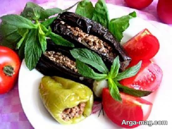 دلمه بادمجان زیبا و جالب