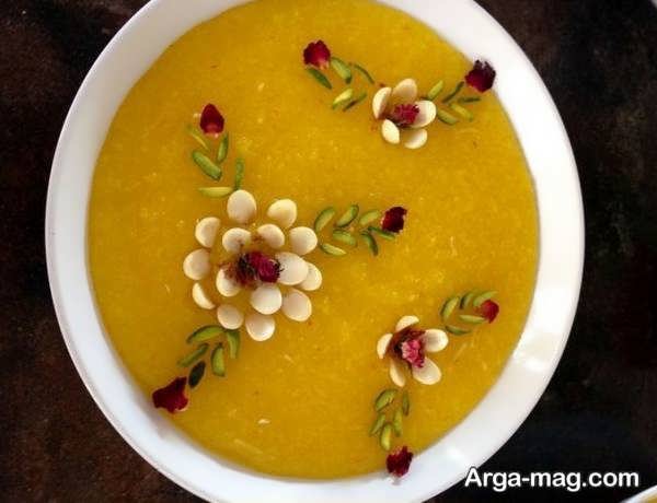 ایده های جذاب و زیبایی از تزیین شله زرد برای سال جدید