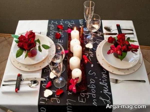دیزاین میز دو نفره برای تولد همسر، سالگرد ازدواج و ولنتاین