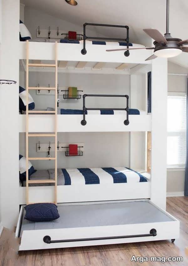 .31 ایده ی دکوراسیون اتاق خواب زیبا برای سه کودک و اتاق مشترک والدین و کودک