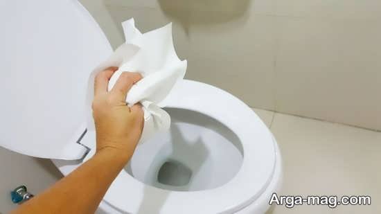 راهکار رفع گرفتگی توالت فرنگی با دستمال کاغذی