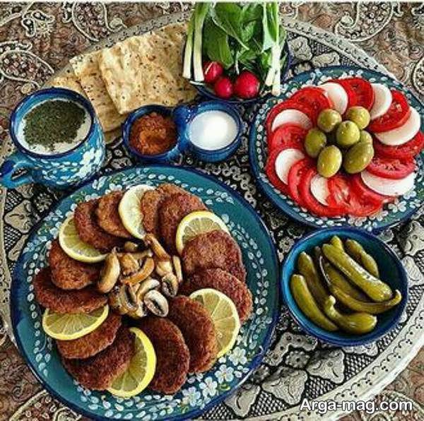 تزیینات ایده آل و شیک سفره ایرانی با غذاهای خوشمزه ایرانی