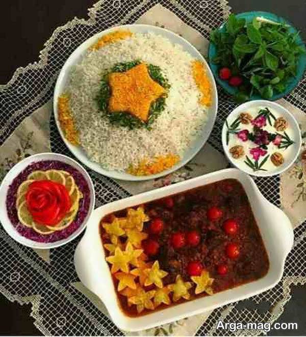  تزیینات دلچسب و اشتهابرانگیز سفره ایرانی با غذاهای خوشمزه ایرانی
