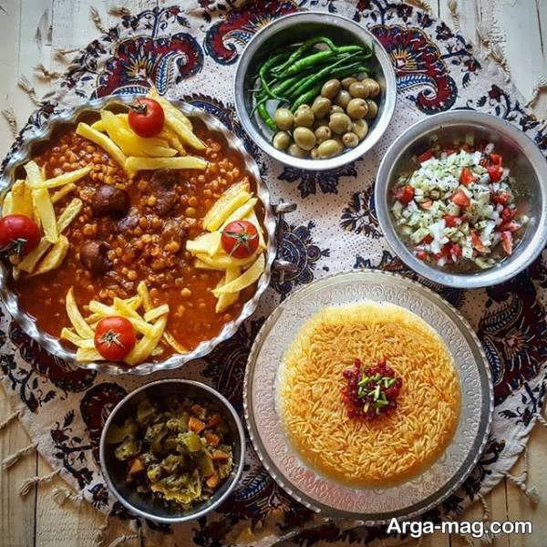 تزیینات شیک و بینظیر غذاهای لذیذ برای سفره ایرانی
