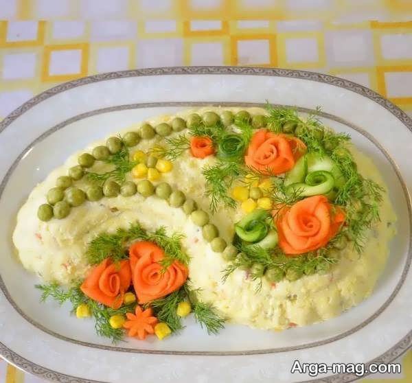 تزیینات سالاد الویه ۱۴۰۱ به شکلی زیبا و خاطره انگیز