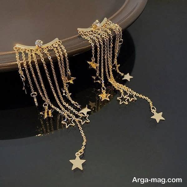  گردنبند زنانه طلا ستاره ای 1401 منحصر به فرد