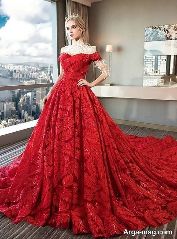 مدلهای جذاب و شیک لباس عروس قرمز دخترانه